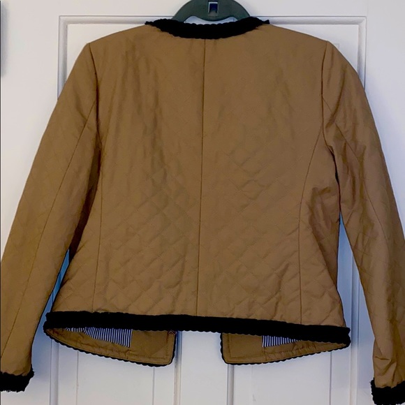 J. CREW TAN AND NAVY QUILTED JACKET - Picture 3 of 5